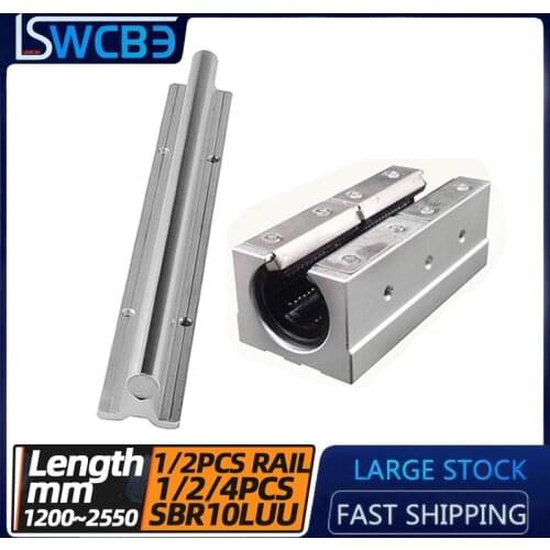 Lengthend open box type linear guide , SBR10 guide rail,L=1200-2550mm, SBR10LUU slider, high temperature and wear resistance