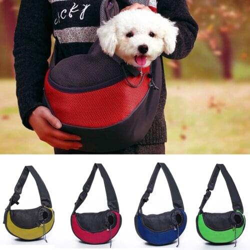 Outdoor Travel Handbag Pouch Comfort Mesh Single Oxford Shoulder Shoulder Pet Dog Carrier Sling Mesh Travel Tote Shoulder Bag
