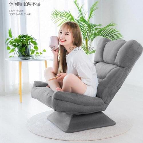Rotating balcony small sofa bedroom lazy single sofa chair dormitory tatami folding chair cute mini