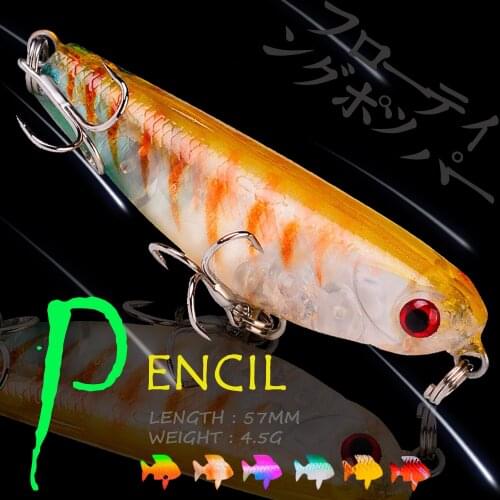 WALK FISH New Pencil Fishing Lure 47MM 4.5G Floating Water Minnow Wobblers Hard Bait Saltwater Pesca Pike Bass Fishing