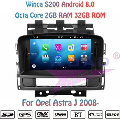 Winca S200 Android 8.0 Car Multimedia DVD Player Radio For Opel Astra J Stereo GPS Navigation Automagnitol Double Din Octa Core