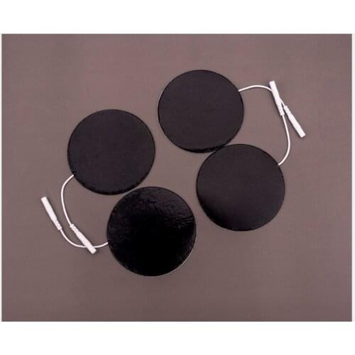 100 Pieces TENS Electrodes Pads Size Diameter 3cm With Plug Hole 2.0mm For TENS/EMS Machines