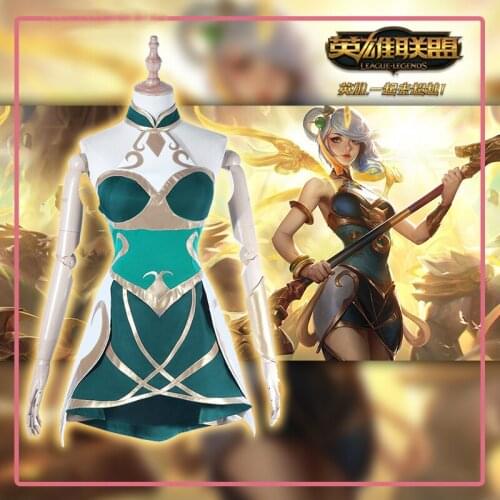 2019 Game League of Legends LOL Chunhui Goddess Luxanna Cosplay Costume Halloween costumes for adult women with wig