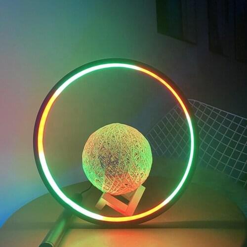 2021 New RGB Lights Corner Table Lamp Modern Simple Control Light with Remote Control Atmosphere Lamp Indoor Desk lamp lighting