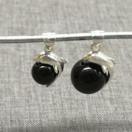 5 Pairs of 925 Sterling Silver Dolphin Pinch Bails for Pearls Charm Pendant