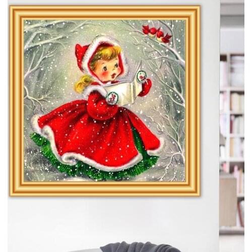 5D Diamond Painting Full Square Christmas Girl Cross stitch Kits Diamond Embroidery Mosaic Picture Of Rhinestones New Arrival