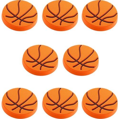 8pcs Rubber Anti-Collision Cartoon Single Hole Knob Furniture Handle Drawer Cabinet Pull Handle - Basketball Drop Shipping