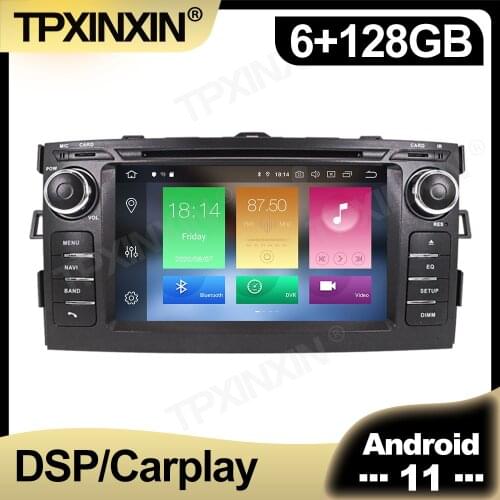 128GB Android 11.0 For Toyota Auris 2006 2007 2008 - 2012 Car Radio Multimedia AutoRadio DVD Player Navigation Stereo GPS 2 din