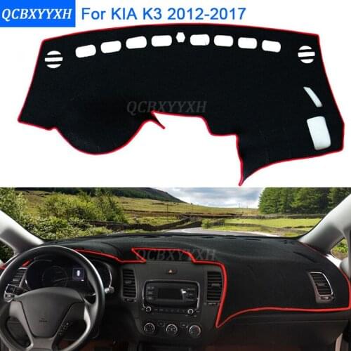 Car Styling Dashboard Protective Mat Shade Cushion Photophobism Pad Interior Carpet For KIA K3 2012-2017 Auto Accessories