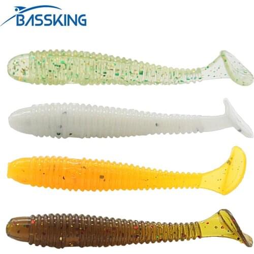 BASSKING 10pcs 7cm/3.16g Soft Fishing Lure Saltwater Silicone Isca Artificial Worm Wobblers High Quality Professional Soft Baits
