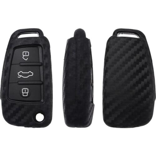 Carbon Fiber Pattern Car Key Case Cover Protective Shell for AUDI A6 TT A3 Q3 A1 A4 Q7 S3 Car Interior Accessories Car Styling