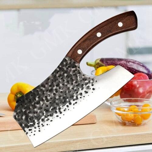 Damask Stainless Steel Kitchen Knives Meat Cleaver Hunting Knife Forged Chefs Knife Sets Hand Made Vegetable Cutter Slicer
