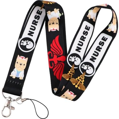 ER055 Medical Dog Lanyard Id Badge Holder Keychain ID Card Pass Gym Badge Holder Lanyard Gift For Doctor Nurse Accessories