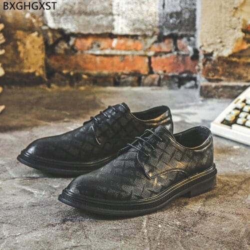 Designer Oxford Shoes for Men 2021 Fashion Black Mens Oxford Leather Shoes Luxury Brand Business Shoes Men Chaussure De Homme