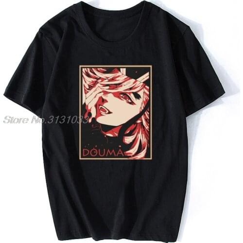 Men T-shirt Kimetsu No Yaiba Douma Tshirt Women T Shirt Men Cotton Tshirt Anime Tees Harajuku Streetwear