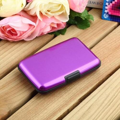 Glossy Anti-magnetic RFID Aluminum Metal Card Holder Business Card Box Bank Credit Card Box Business Card Holder