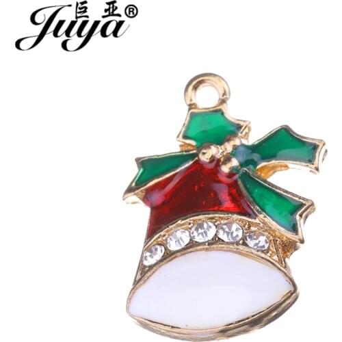 JUYA China Wholesale Pendant for Jewelry Making DIY Supplier 24x18mm 10pcs/lot High Quality Floating Christmas Hat Charms AO0561