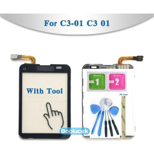 AAA Quality 3.0" For Nokia C3-01 C3 01 Touch Screen Digitizer Sensor Outer Glass Lens Panel Black