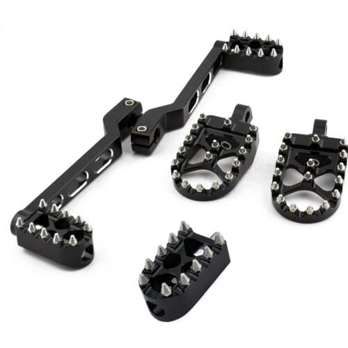 Motorcycle Heel Toe Shift Levers Shifter Peg Footrests Foot pegs for Harley Touring Road King Street Glide Electra Glide Softail