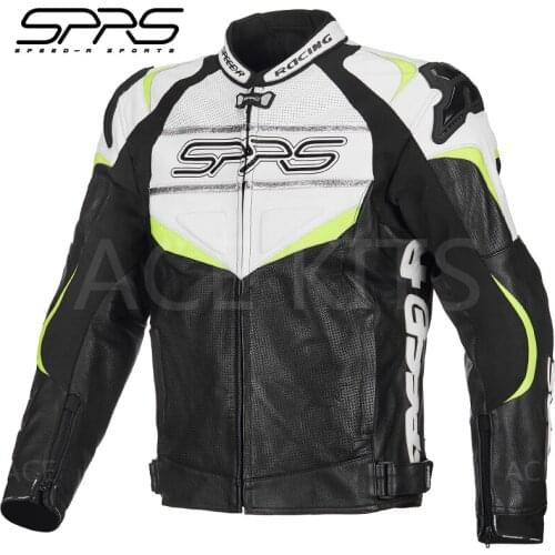 SPRS cycling wear motorcycle leather jacket titanium racing with camel hump anti-fall leather competition No.66
