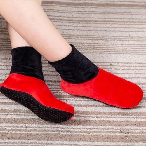 Womens Men Soft Fleece Socks Thicken Winter Autumn Warm Velvet Boot Socks Unisex Elastic Non Slip Indoor Floor Socks Slipper