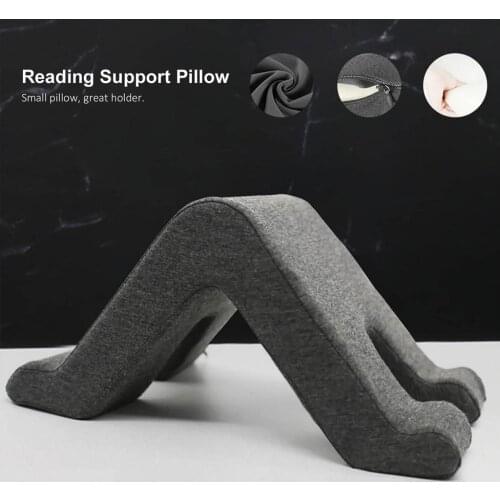 Adjustable Angle Mini Portable Mobile Phone Holder Reading Stand Pillow Tablet Phone Stand Desk Holder -Dark Gray