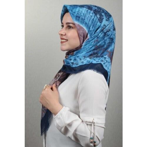 JAWEL PATTERNED LINEN FLAMLI SCARF-DESEN-37-RENK-19