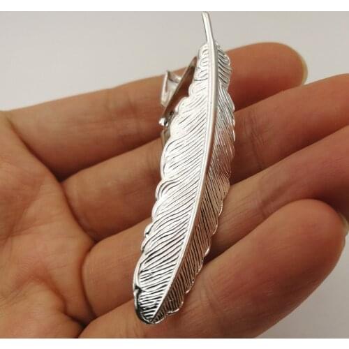 SIXTY TOWFISH 2 Pieces 53*12*18mm Silver Color Copper Tie Clip DIY Jewelry Accessories Mens shirt Tie clips