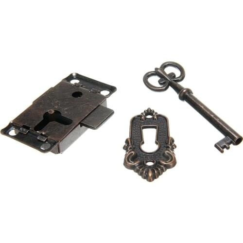Antique Cabinet Lock Drawer Wardrobe Door Lock Furniture Counter Drawer Locks Replacement with Key