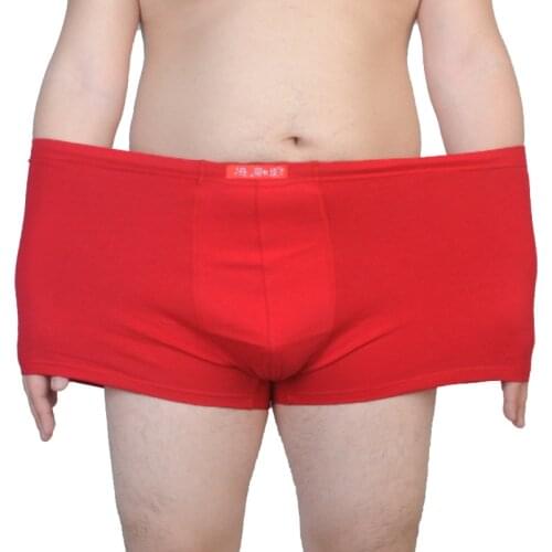New 3pcs/lot Large Male Cotton Underwear Plus Size Mens High Waist Boxers Underpants Navy/Dark Grey/Red 4XL 5XL 6XL 7XL 8XL 9XL