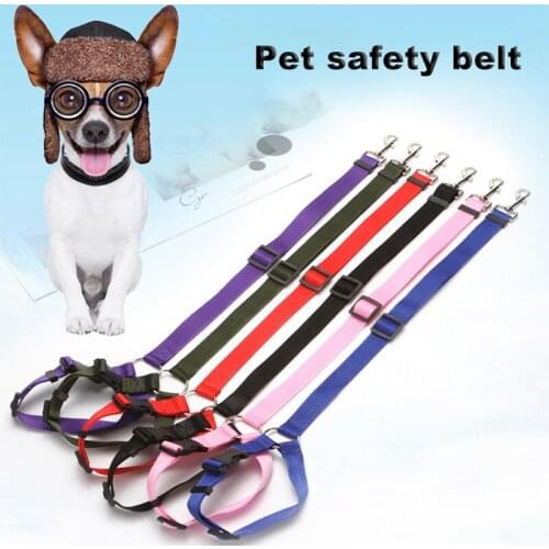 Universal Pet Safety Belt Scalable Adjustment Harness Leash Puppy Seat-Belt Travel Clip Strap Leads Cat Dog Car Supplies