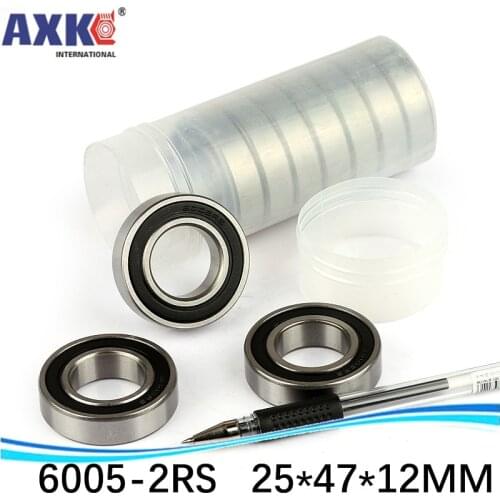 1pcs) High quality deep groove ball bearing double rubber sealing cover 6005-2RS 25*47*12 mm
