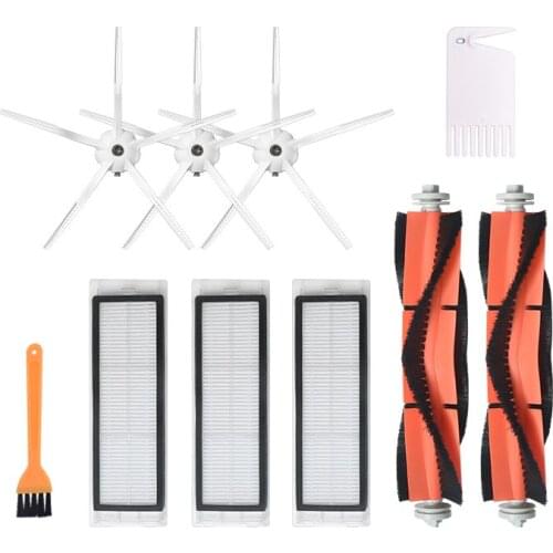 10pcs Replacements Parts 3*Filters 2*Roll Brushes 1*White Comb for Roborock S6 S5 E35 E2 Vacuum Cleaner Parts Accessories Set