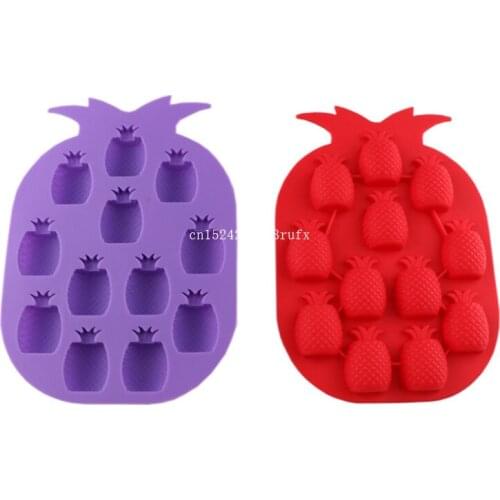 200pcs Pineapple Shaped Ice Maker Ice Cube Freeze Mold Bar Party Drink Ice Tray Ice Mould Random color