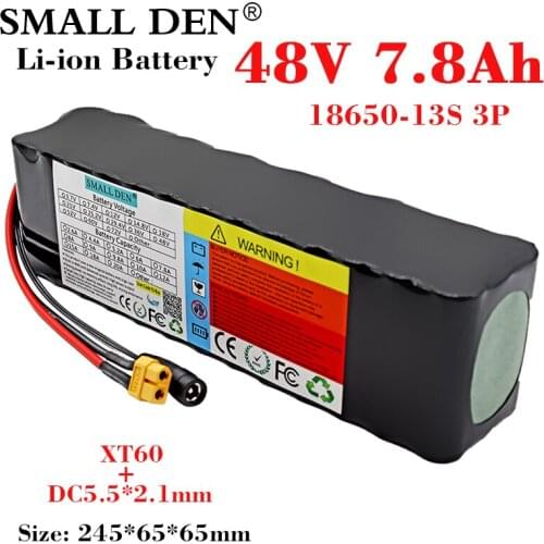 48V 7.8ah 8ah 18650 lithium battery pack 13S3P 500-800W High Power 54.6V Electric bicycle Scooter ebike battery Built-in 15A BMS