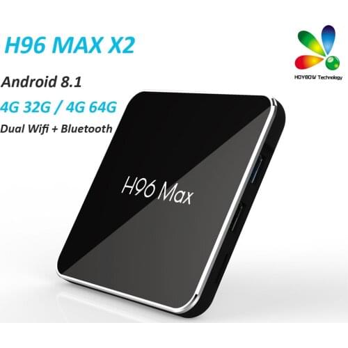 5pcs H96 MAX X2 4GB 64GB/32GB Amlogic S905X2 Quad Core Smart Android 9.0 TV BOX 4K 2.4GHz/5GHz WIFI Set-top box Media Player