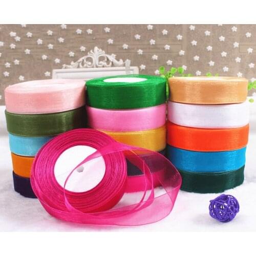 50Yards/lot) 4cm Wide Wedding Craft Satin Ribbon Sold Per Packet DIY Decorations Accessory Wedding Decoration Organza Ribbon