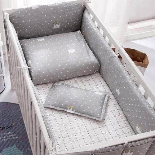 6/9pcs Crown baby crib bedding set bedroom decor Comforter Crib Sheet baby bumper 120*60/120*70cm