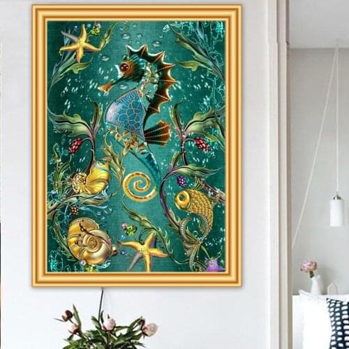 5D Diamond Painting "Seaweed seahorse" DIY Cross Stitch Kits Mosaic Picture of Rhinestones Decor Gift Full Diamond Embroidery
