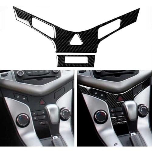 Car Center Console Air Conditioning Outlet Vent Panel Trim Cover Frame Carbon Fiber Sticker Auto For Chevrolet Cruze 2009-2015