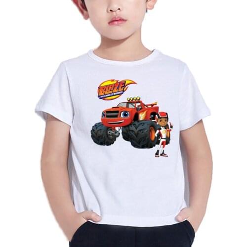 Childrens Clothes Blaze And The Monster Machines Kids T Shirt Boy Impostor Blaze Game Anime T-Shirt Boy Or Girl Tees Top