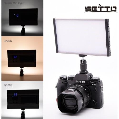 SETTO H15B LED Bicolor Temperature Adjustment Led Video Light 3200K-5600K for Canon Nikon DSLR Camera