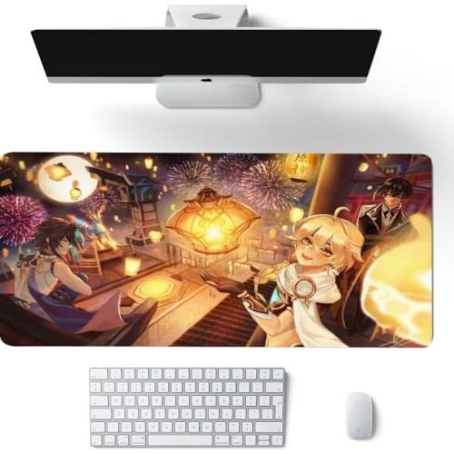 Genshin Impact 90x40cm Large Mouse Pad Gaming Accessories PC Laptop Gamer Mousepad Anime Antislip Mat Keyboard Desk Mat Carpet