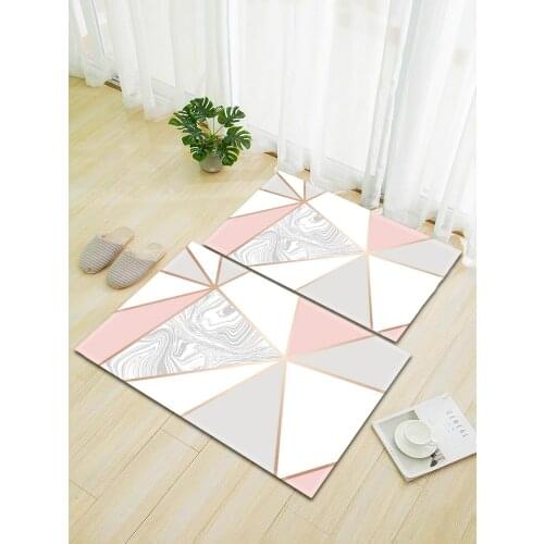 Geometric Marble pINK DoorMat Floor Mat Non-slip Kitchen Carpet Living Room Bathroom Mat Doormat Entrance Door Rug