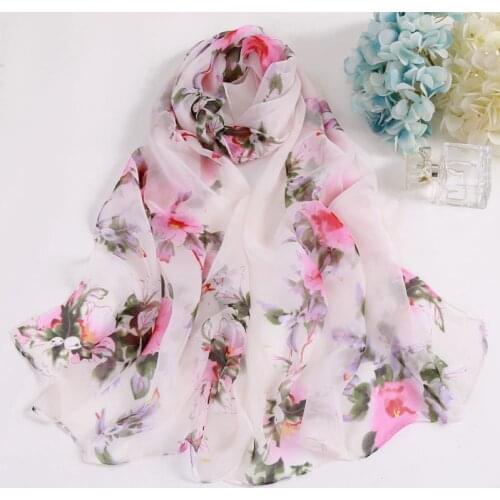Hot printing new brand women scarf spring summer silk scarves shawls and wraps lady pashmina beach stoles hijab foulard