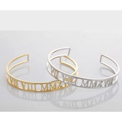 Mumuxing Personalized Custom Hollow Bangles Name Custom Stainless Steel Bangles Mens And Womens Christmas Gifts