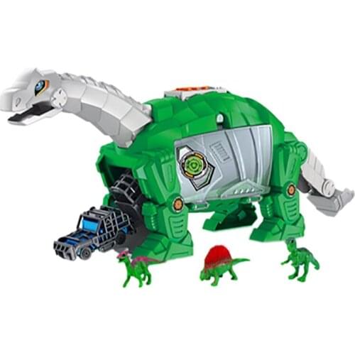 Mechanical Dinosaur Model Brachiosaurus Storage Car Toy with 6 Sound Effects Kids Dinosaur Toys Truck Carrier Truck