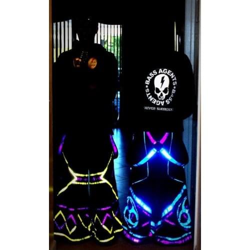 Melbourne Shuffle Pants Fluoreszierend DJ PHAT Raver Ore Techno Hardstyle Tanz Hose Reflective Trousers NEW