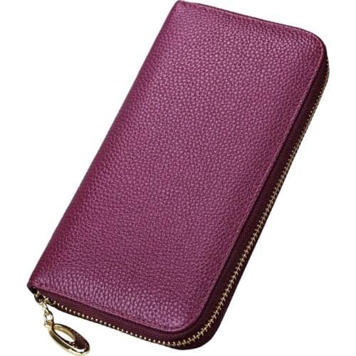 Fashion Long Women Wallets Genuine Leather Top Quality Card Holder Classic Female Purse Wallet for Women