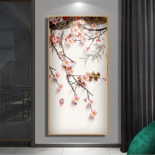 Embroidery DIY Chinas Wind Plum Blossom Chrysanthemum/Fish/Crane Patterns Printed Kits Cross Stitch Thread Needlework Sets Ho